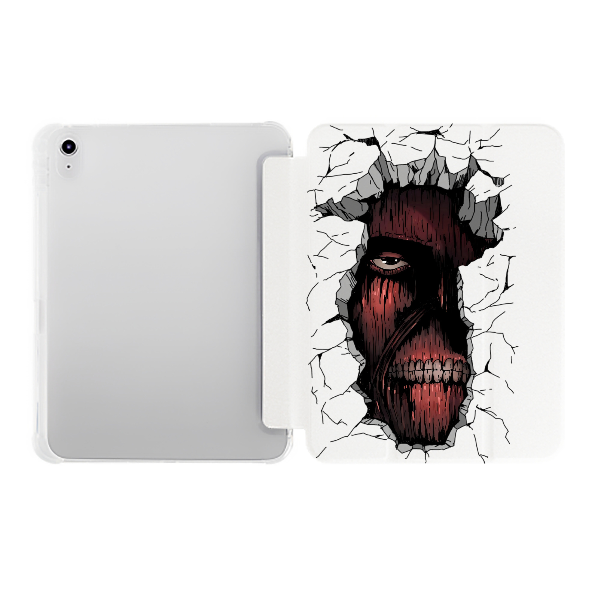 （画像用） 進撃の巨人 Attack on Titan IPad ケース ペン収納付き 三つ折りスタンド PUレザー×シリコン 対応機種9.5/10.5/10.9インチ